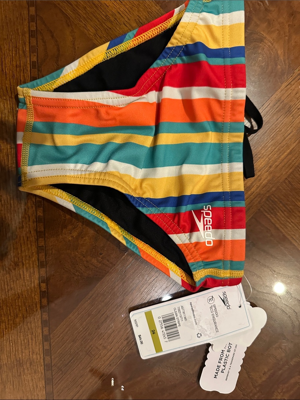 Speedo Rainbow Striped Swim Briefs